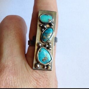 Vintage Sterling Silver Turquoise Ring
